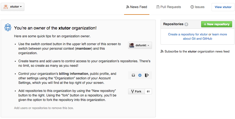 create org